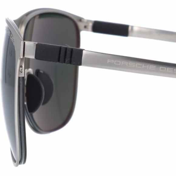 Porsche Design Sunglasses - P'8609-C Silver/Green 58-14-140 - Picture 4 of 13